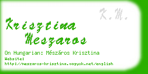 krisztina meszaros business card