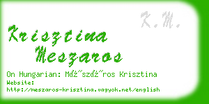 krisztina meszaros business card